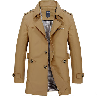 Cason - Elegante largo rompevientos abrigo para hombres