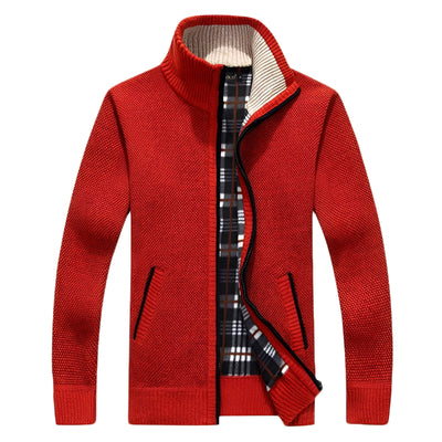 Malinda - Elegante Cardigan con forro de felpa suave para hombres