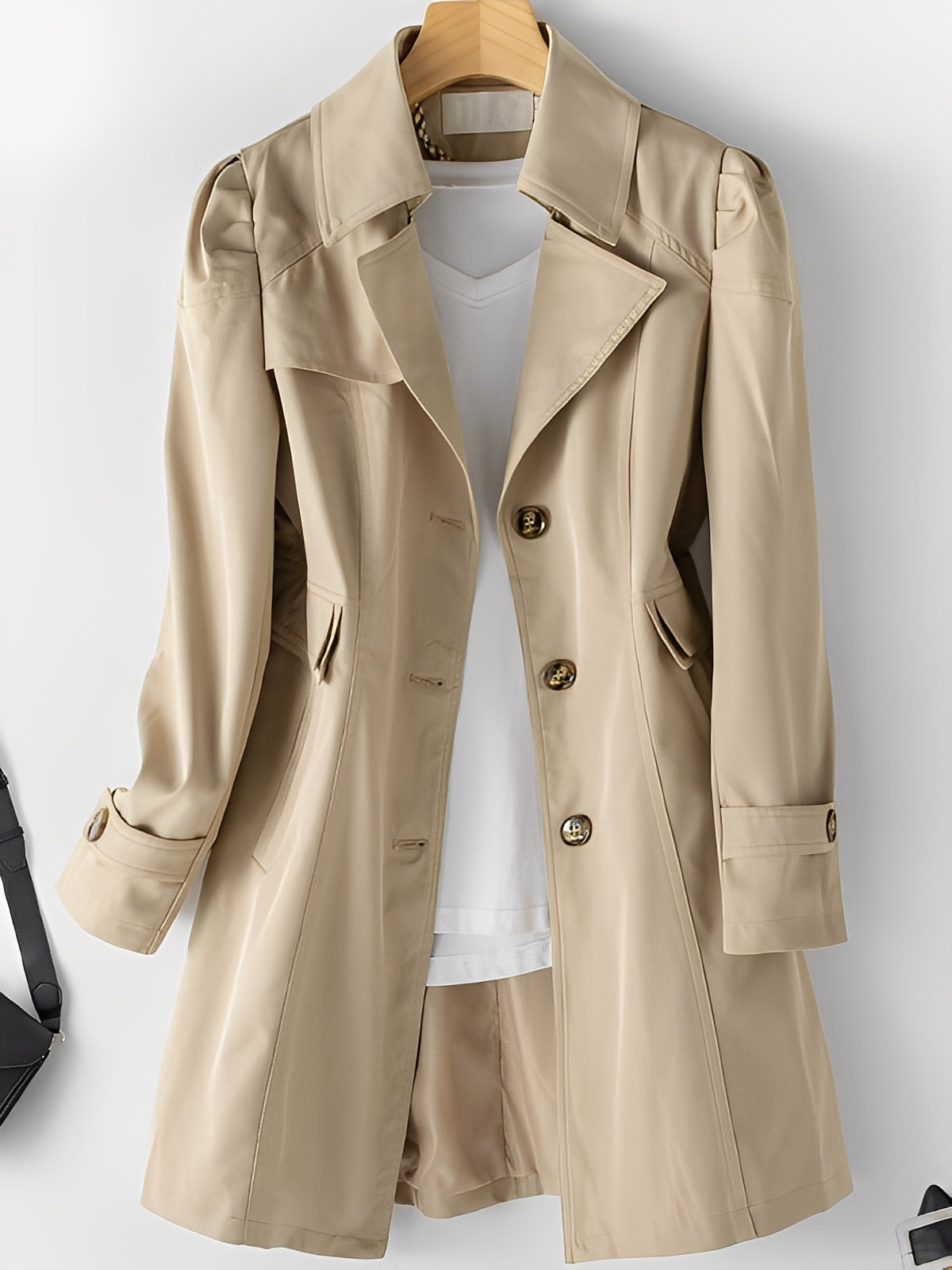 Hillary - Abrigo Trench de Cachemira Casual para Mujeres
