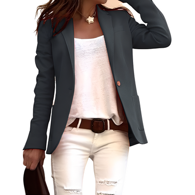 Heather - Blazer casual con solapa para mujeres