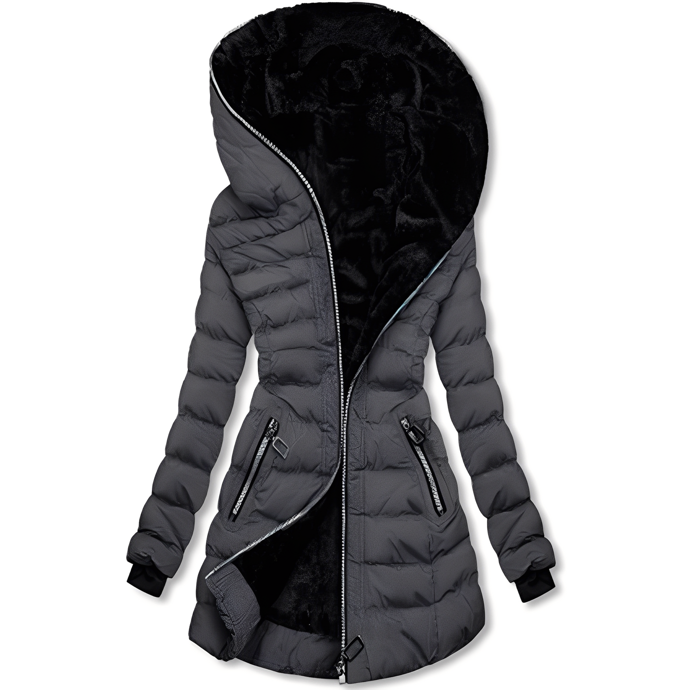 Jasmine - Moderna chaqueta de invierno con capucha para mujeres
