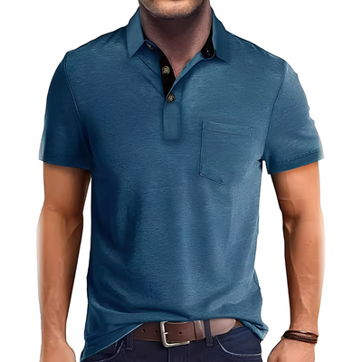 Abner - Polo retro con mangas cortas para hombres