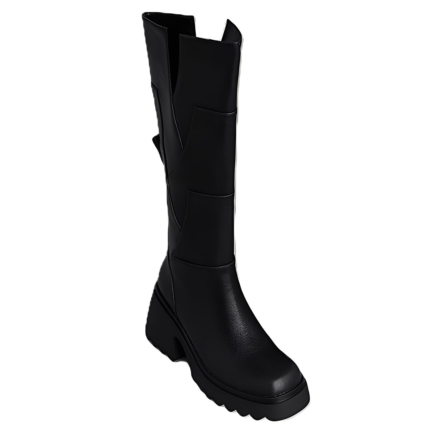 Madelaine - Botas de cuero robustas y casuales con cremallera para mujer
