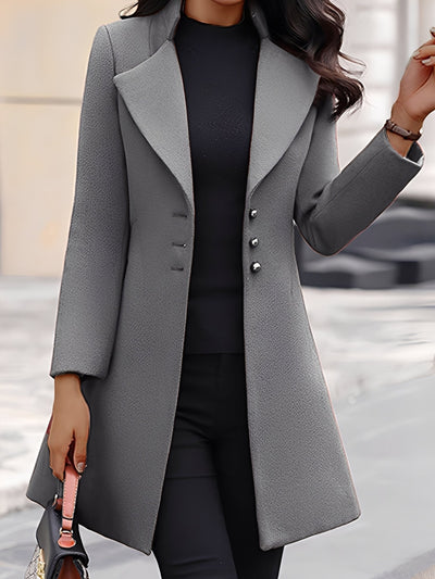 Aryana - Largo abrigo formal de lana elegante para mujeres