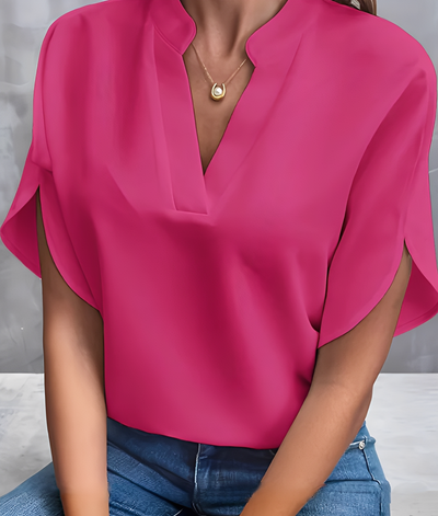 Chantelle - Blusa sencilla con cuello en V para mujeres