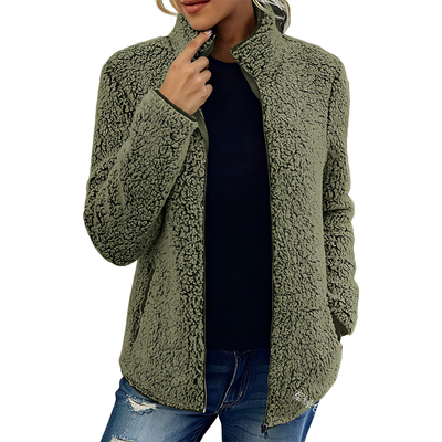Alethea - Elegante abrigo de terciopelo polar para mujer