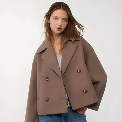 Abegail - Chaqueta corta holgada y casual para mujeres