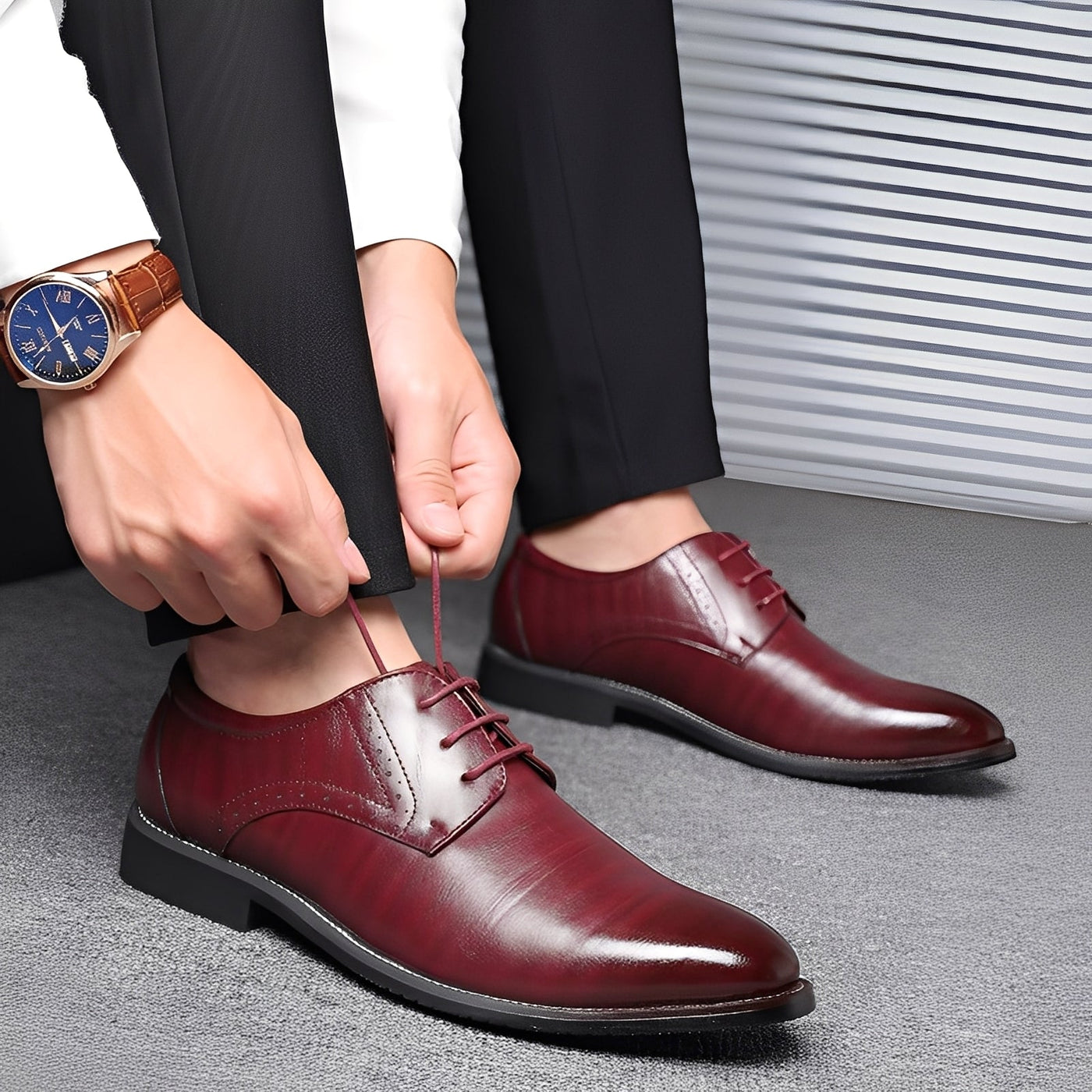Beckham - Zapatos de cordones formales en estilo brogue para hombres