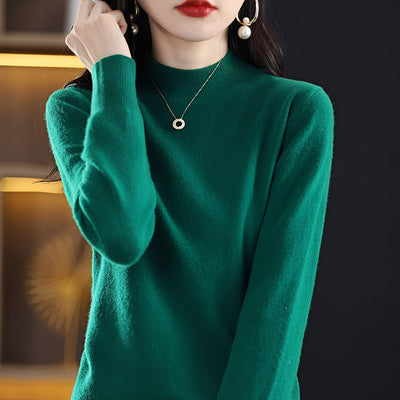 Natille - Suéter casual de cachemir de lana para mujer
