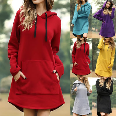 Glenna - Vestido con capucha de manga larga para mujeres