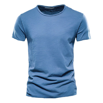 Roderick - Camiseta Casual de Manga Corta de Algodón para Hombres