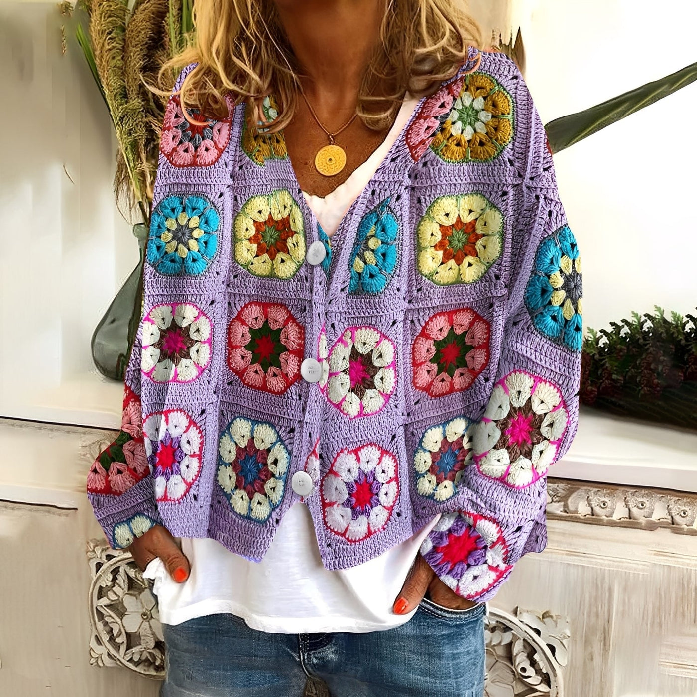 Nydia - Cómodo suéter suave con estampado para mujer