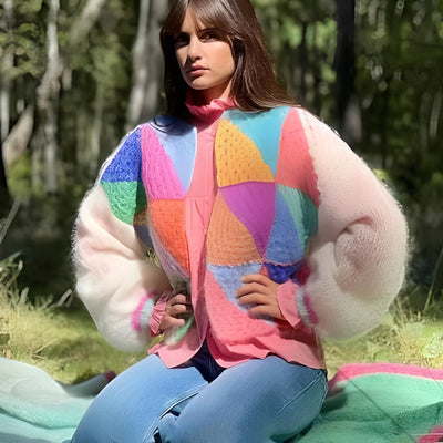 Luna - Suéter cálido con colores en contraste para mujeres
