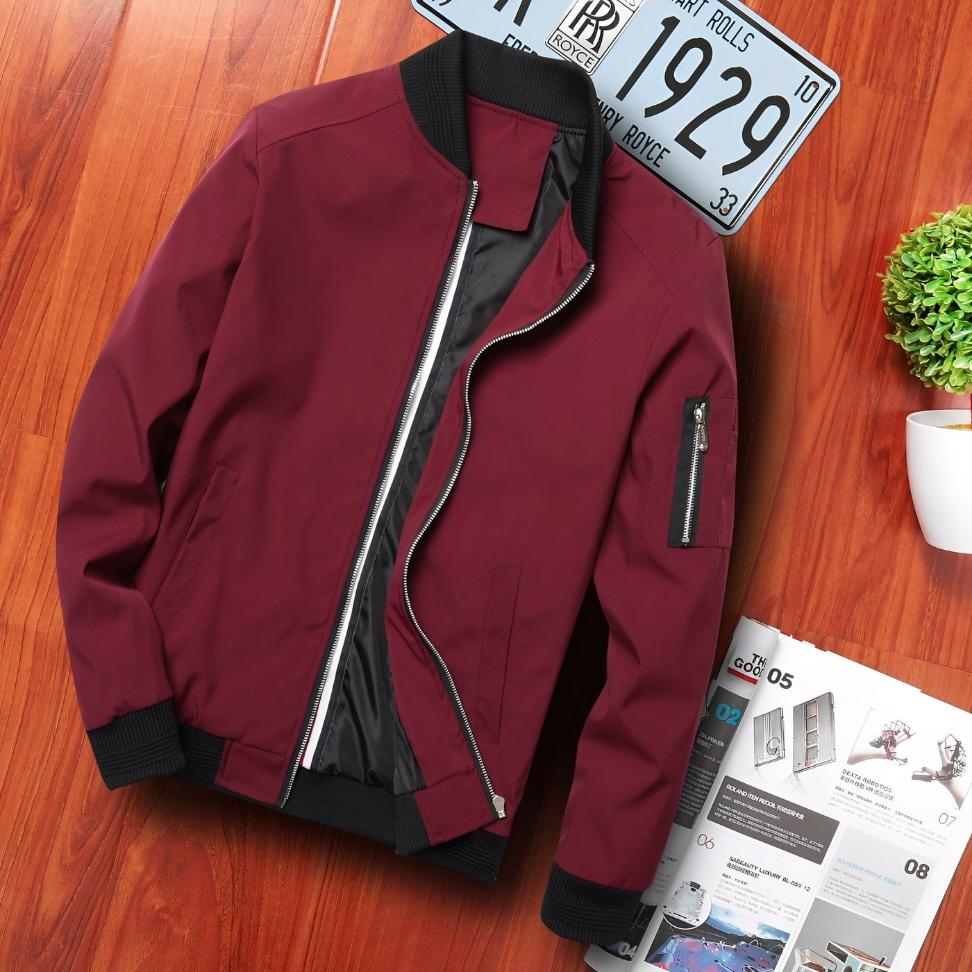 Leonard - Elegante chaqueta bomber para hombres
