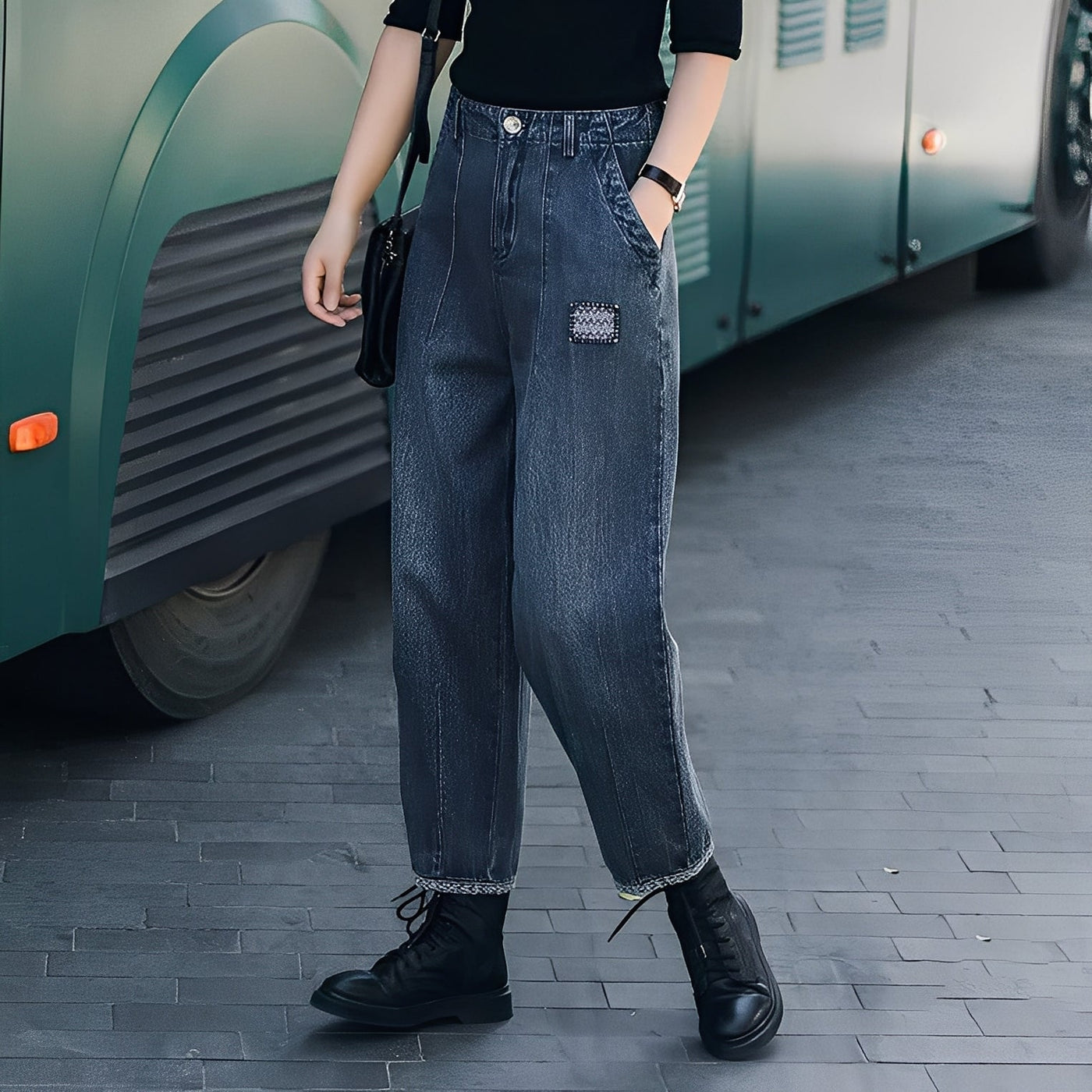 Shirlee - Elegante pantalones vaqueros con cintura alta para mujeres