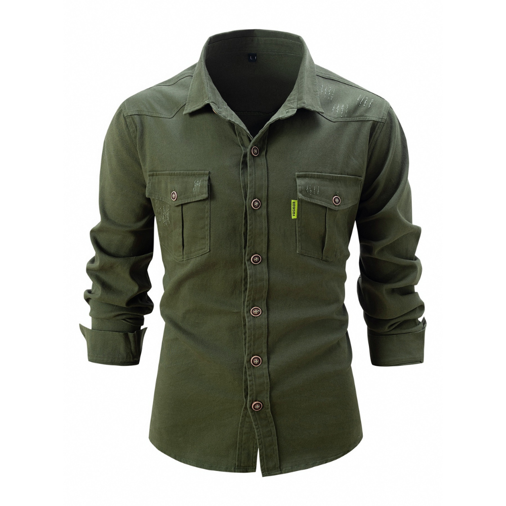 Marlon - Camisa casual, cómoda y elástica para hombres