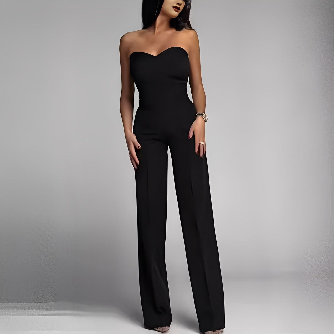 Briley - Elegante, formal, sin tirantes mono para mujeres