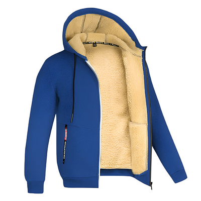 Davin - Chaqueta de forro polar con capucha para hombres