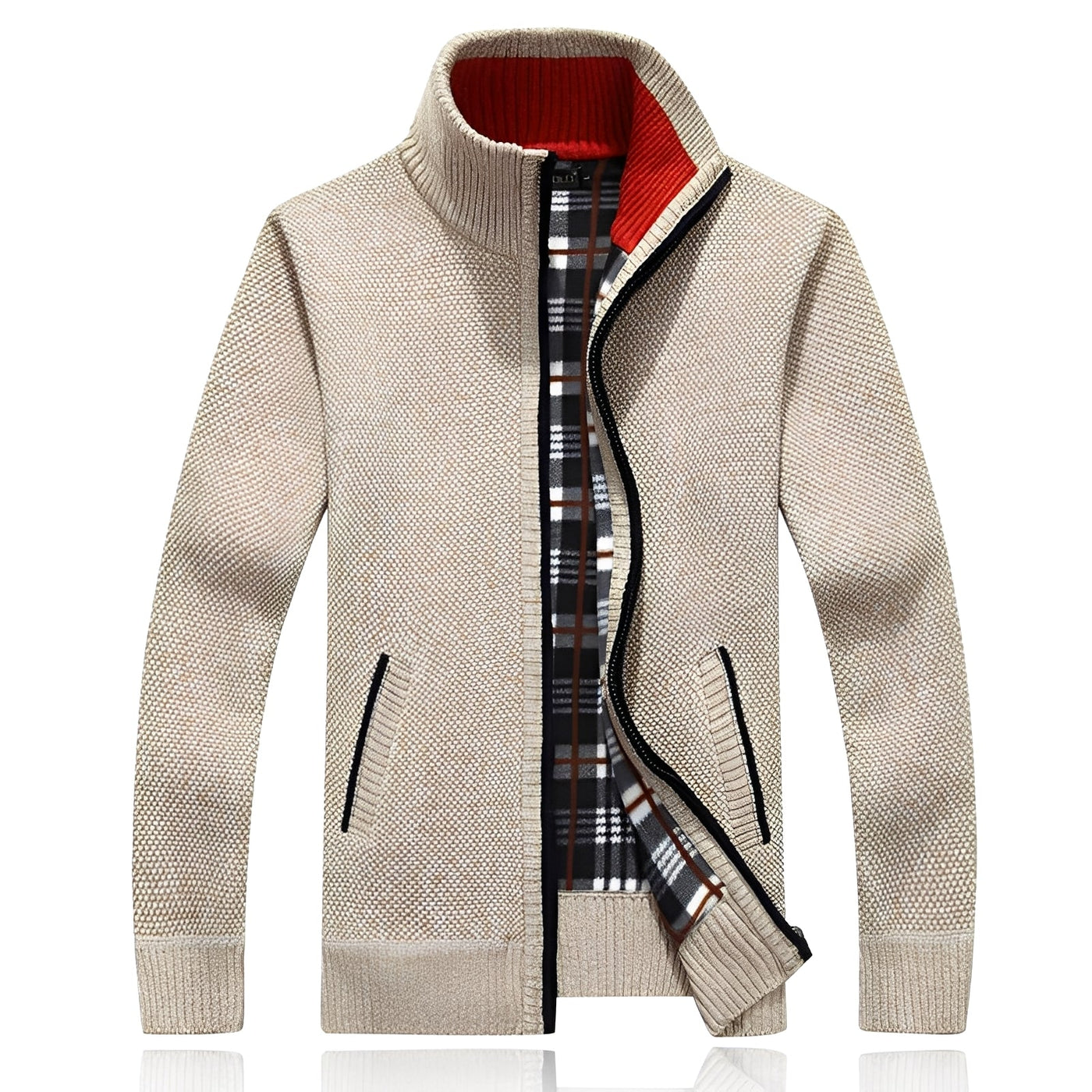 Samson - Chaqueta casual con forro de polar para hombres