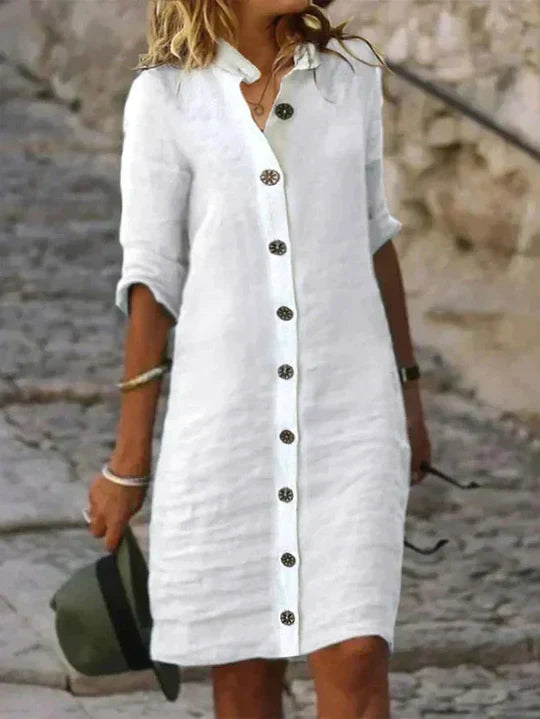 Sanya – Vestido de Verano en Lino Ligero