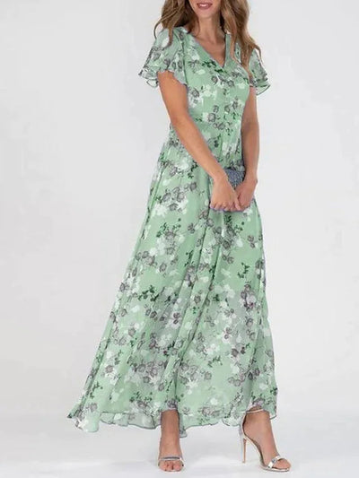Vicky - Vestido Maxi Floral de Belleza Atemporal