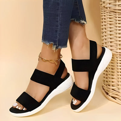 Jessika - Sandalias planas casuales de Flyknit para mujer