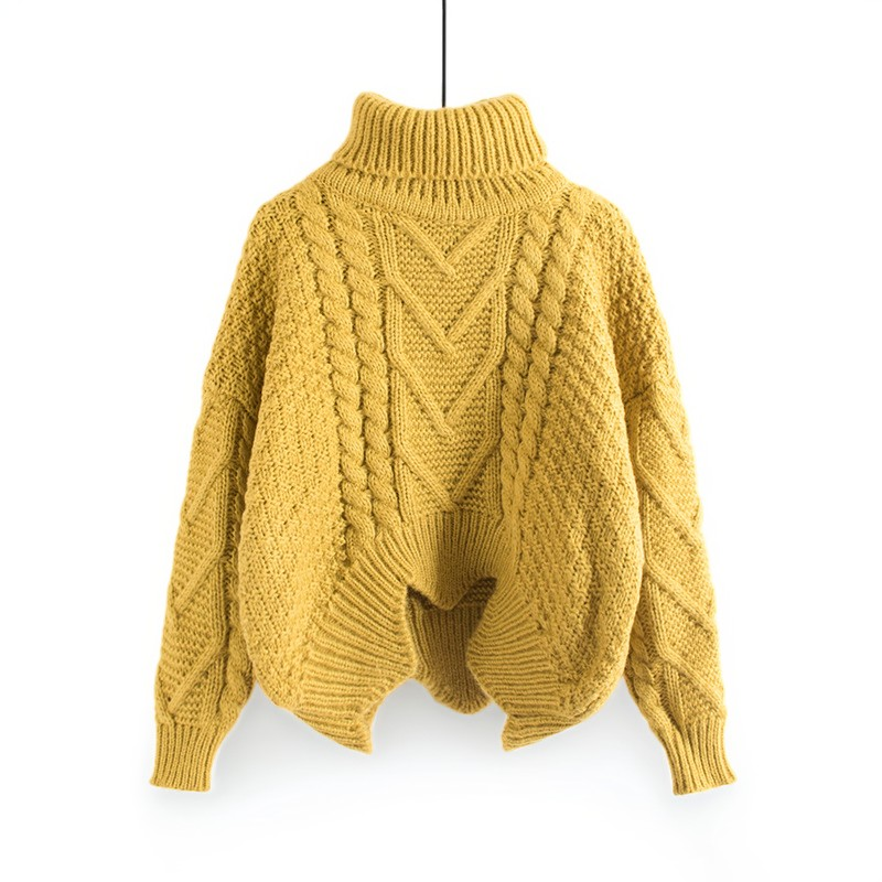 Catrina - Casual, cálido jersey de cuello alto de punto para mujer