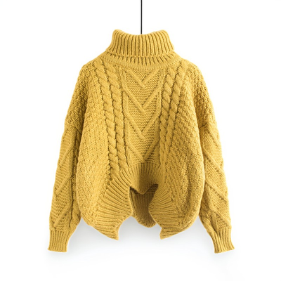 Catrina - Casual, cálido jersey de cuello alto de punto para mujer
