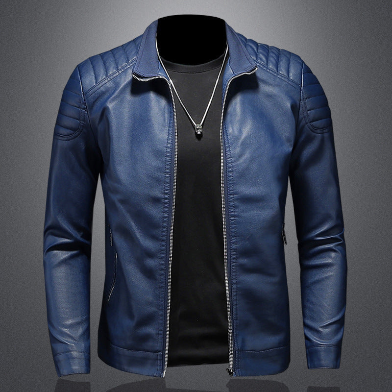 Wendell - Elegante chaqueta de cuero ajustada para hombres