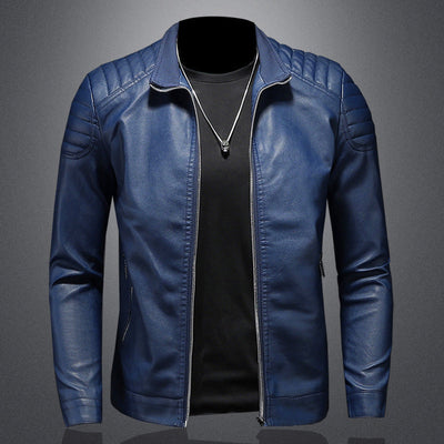 Wendell - Elegante chaqueta de cuero ajustada para hombres