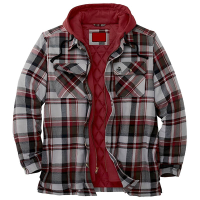 Denzil - Chaqueta de franela casual con cuadros para hombres