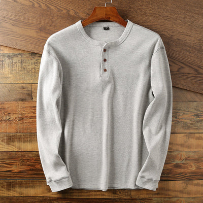 Samuel - Camisa de punto retro con mangas largas para hombres