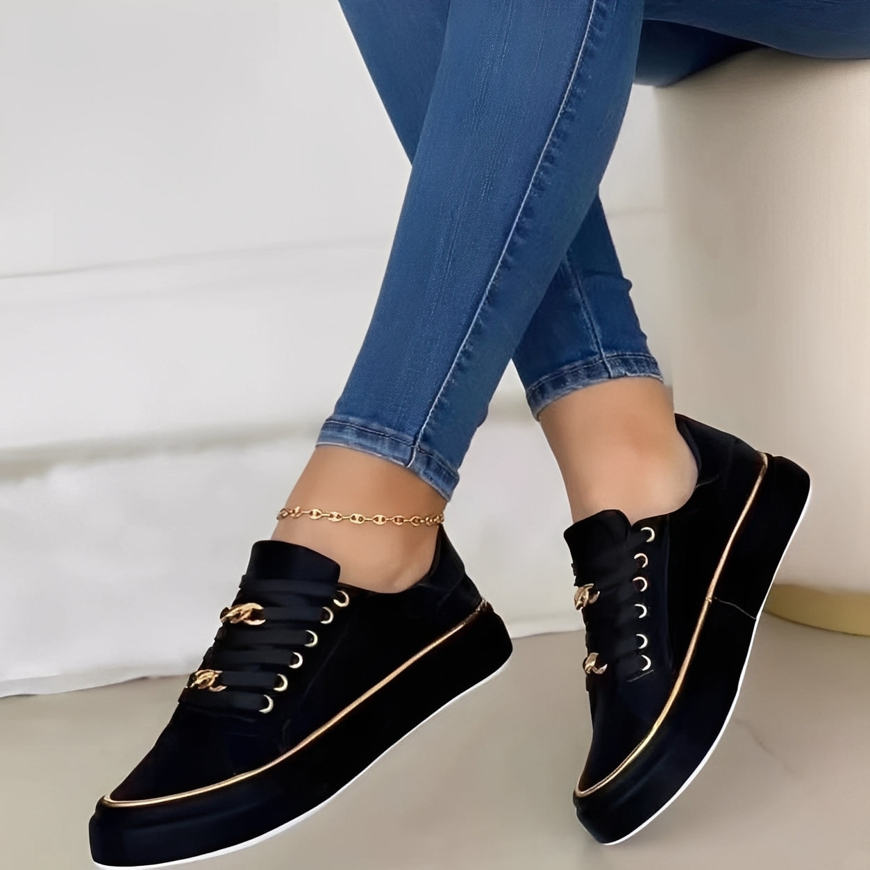 Deziree - Elegantes zapatos de plataforma con cadenas para mujer