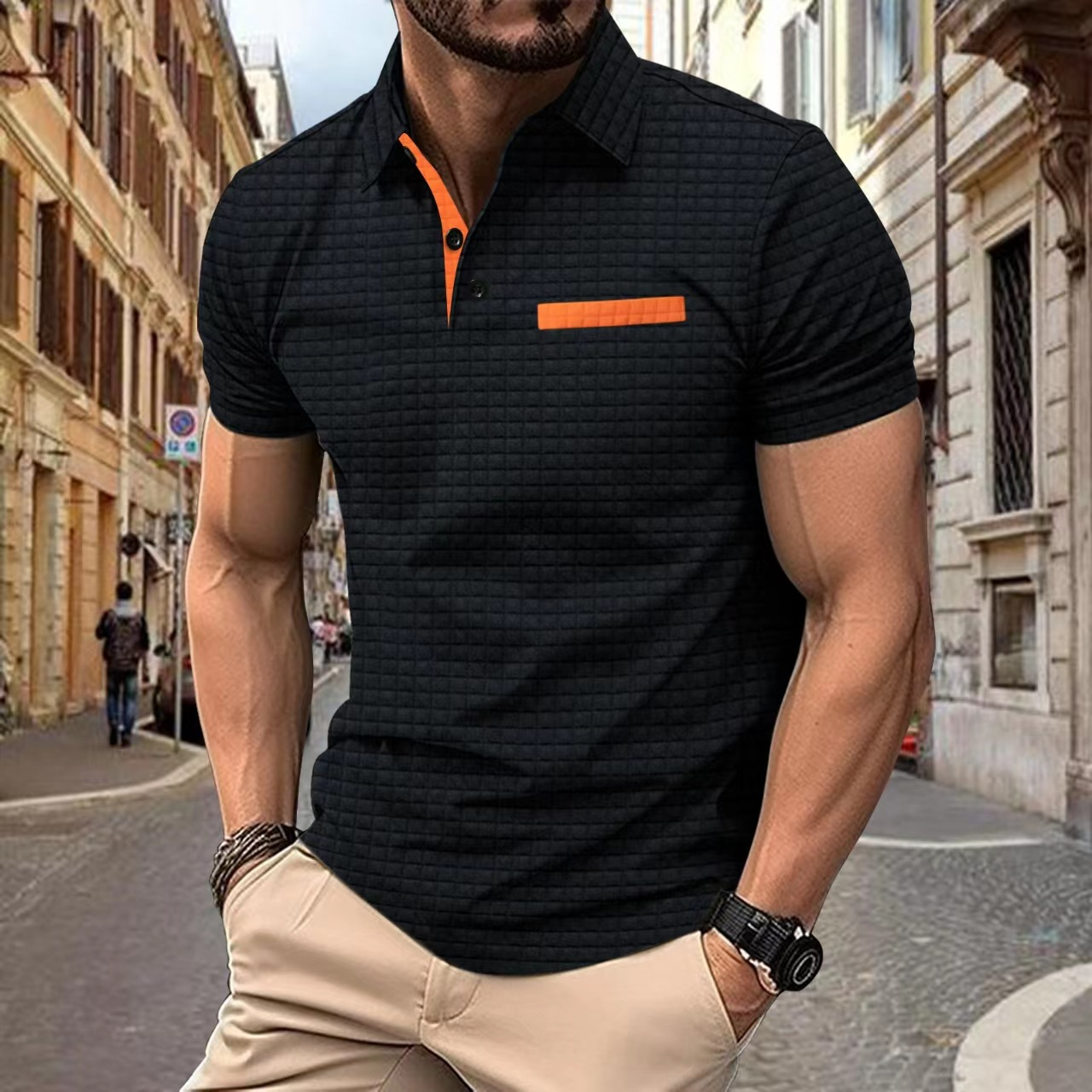 Jamison - Polo Slim-Fit con Cuadros para Hombres