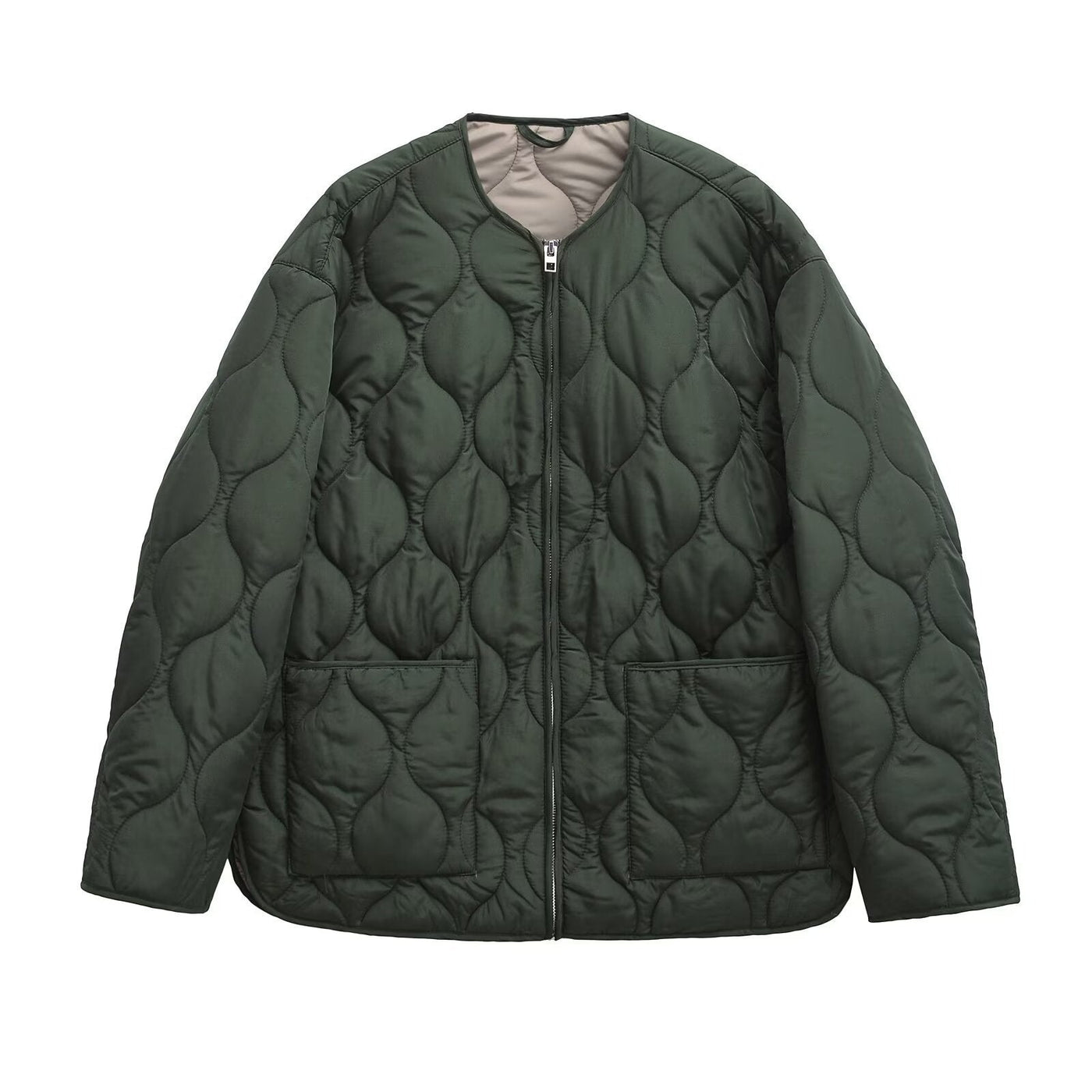Thelma - Abrigo casual con acolchado de rombos para mujeres