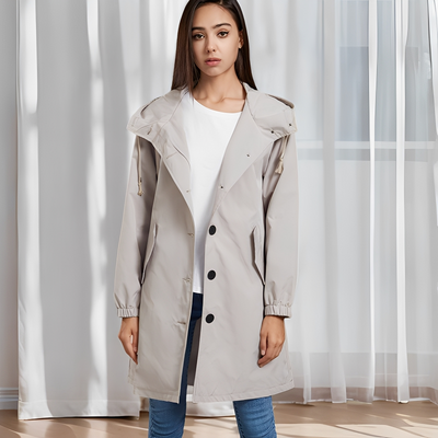 Vivyan - Chaqueta impermeable con capucha para mujeres