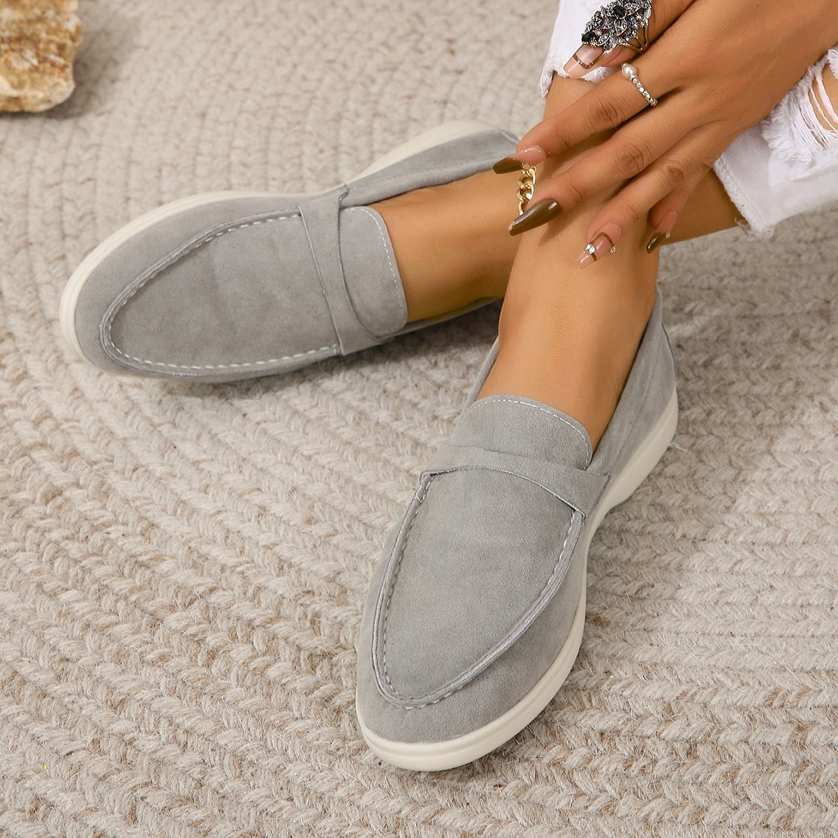 Yasmine - Clásicos Zapatos de Gamuza para Mujer