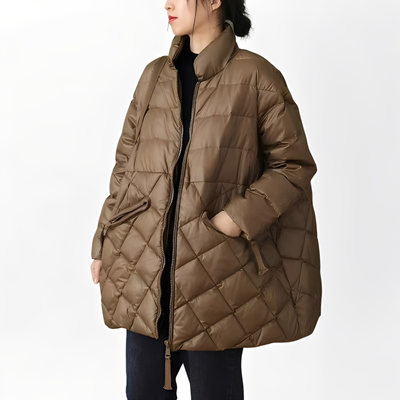 Emily - Chaqueta de plumas caliente con bolsillos con cremallera para mujeres