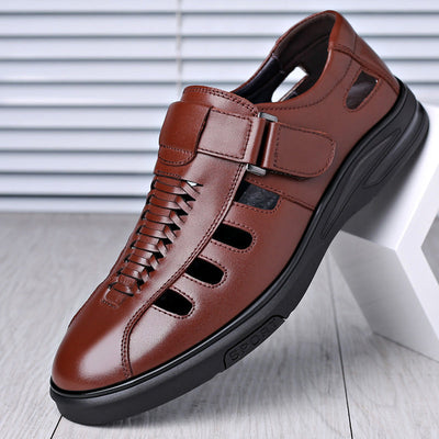 Nelson - Sandalias formales de cuero calado para hombres