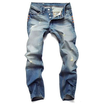 Kaleb - Clásicas Jeans con Rips para Hombres