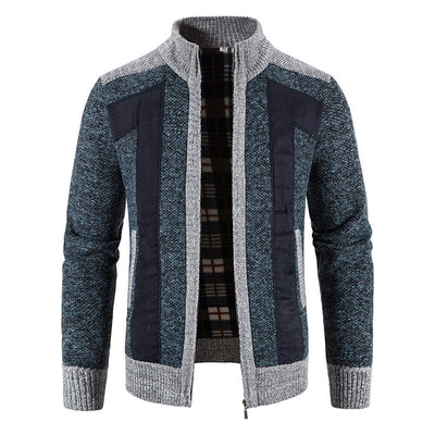Domenic - Chaqueta de peluche con cremallera para hombres
