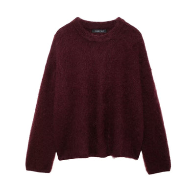Valorie - Suéter casual de mezcla de mohair para mujeres