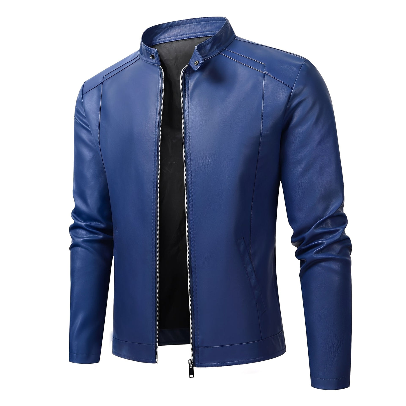 Theodore - Robusta chaqueta de cuero ajustada para hombres