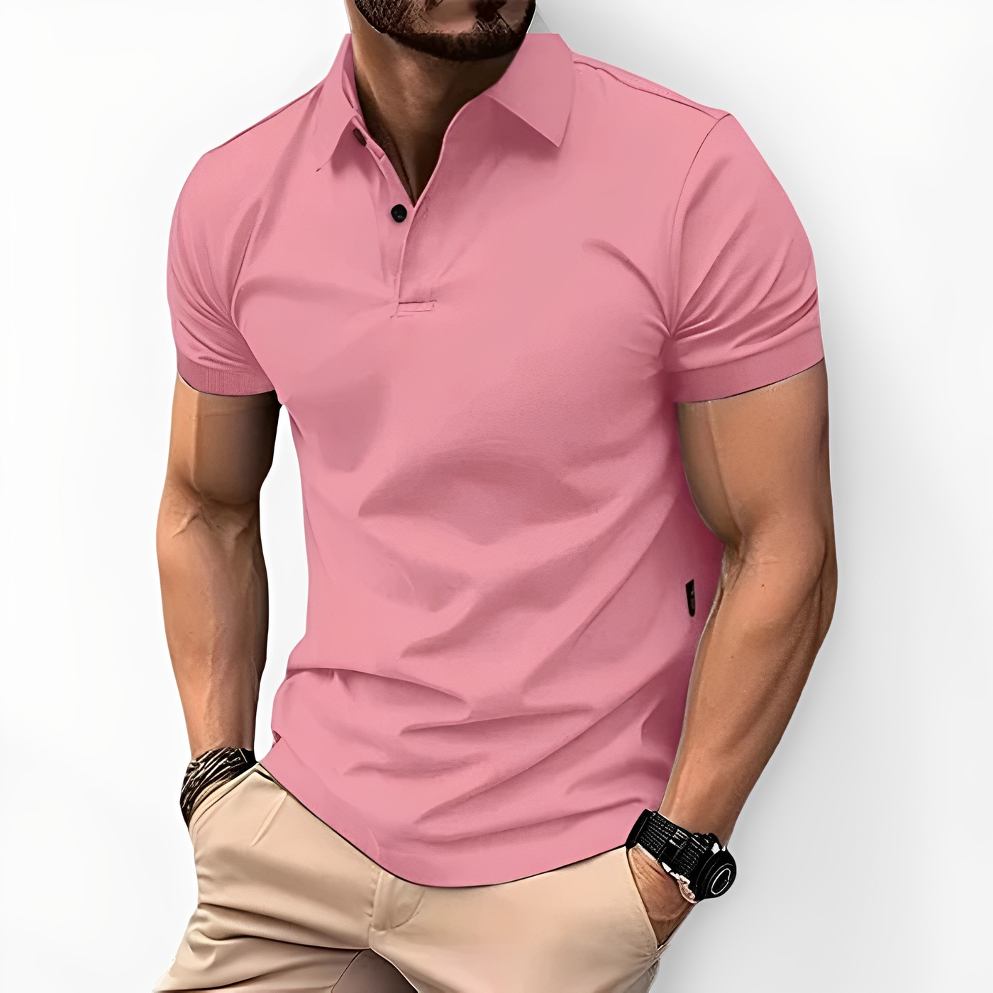 Deacon - Cómodo polo de manga corta para hombres
