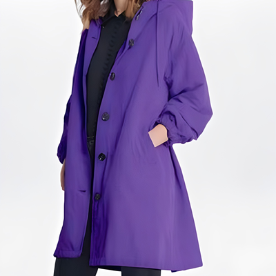 Giselle - Impermeable Chaqueta de Lluvia con Capucha para Mujer