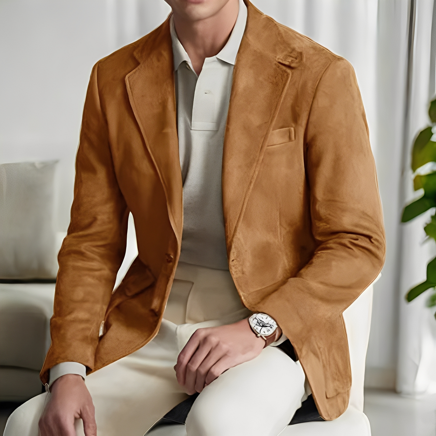 Martin - Elegante chaqueta de traje con botón para hombres