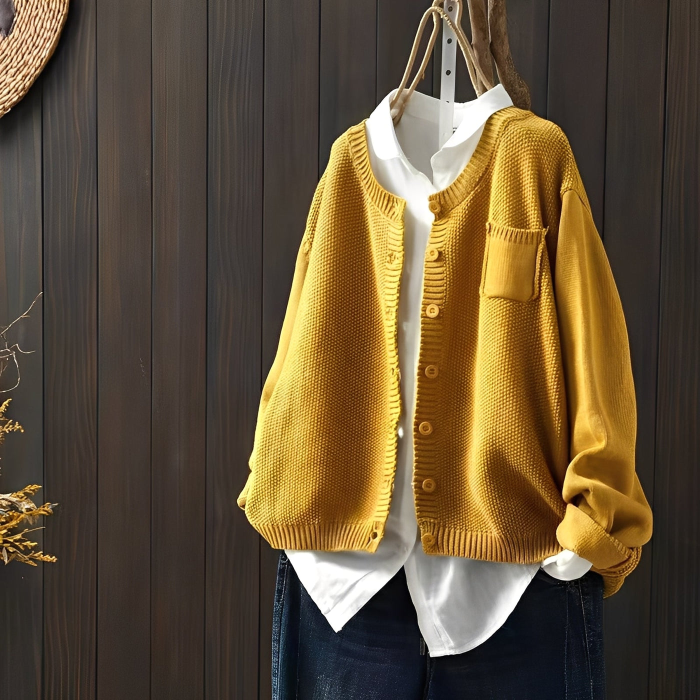 Shanon - Clásica chaqueta de punto holgada para mujeres