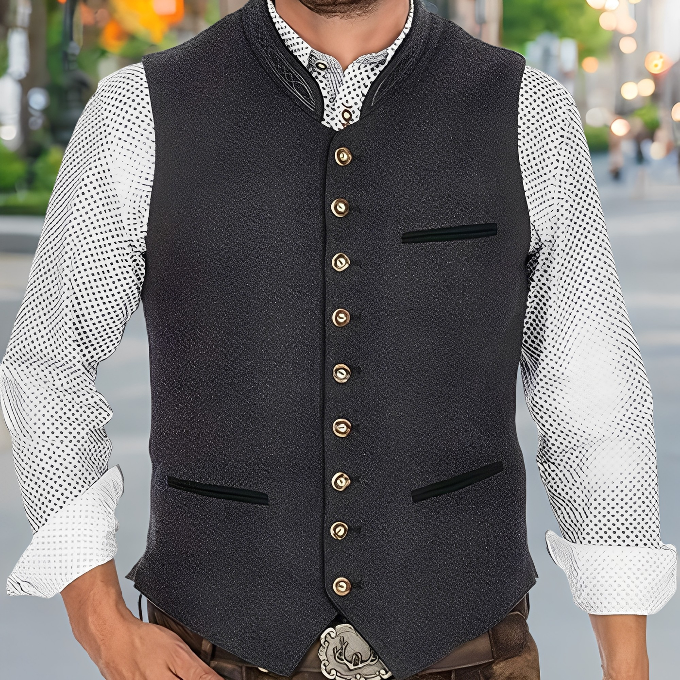 Madison - Moderna tradicional chaleco para hombres