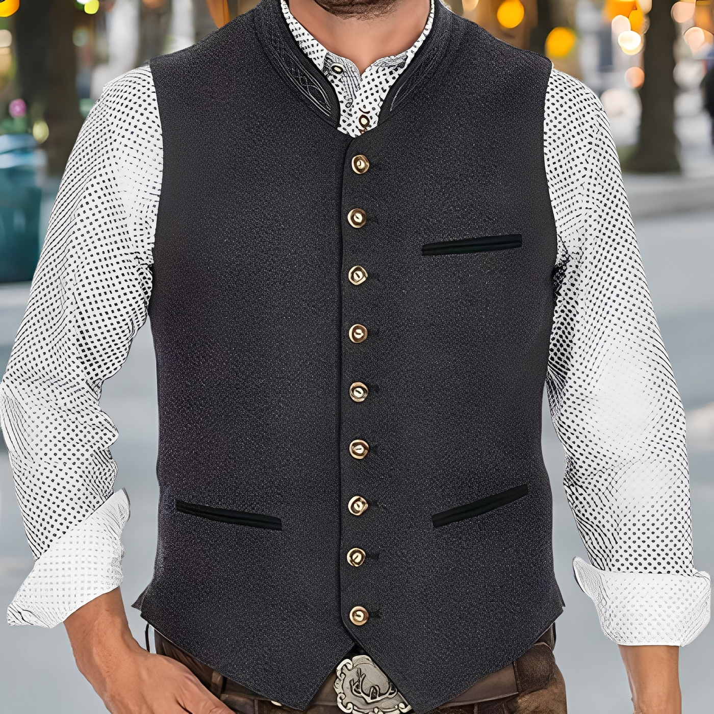 Madison - Moderna tradicional chaleco para hombres