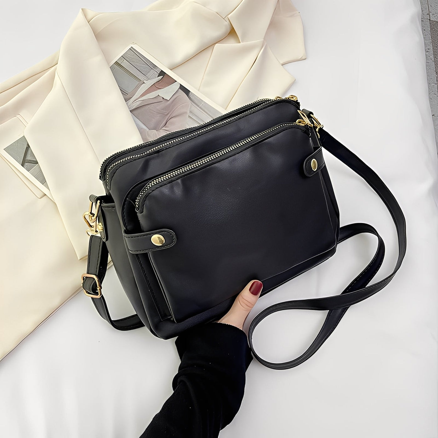 Michaela - Clásica Bolso de Cuero para Mujeres
